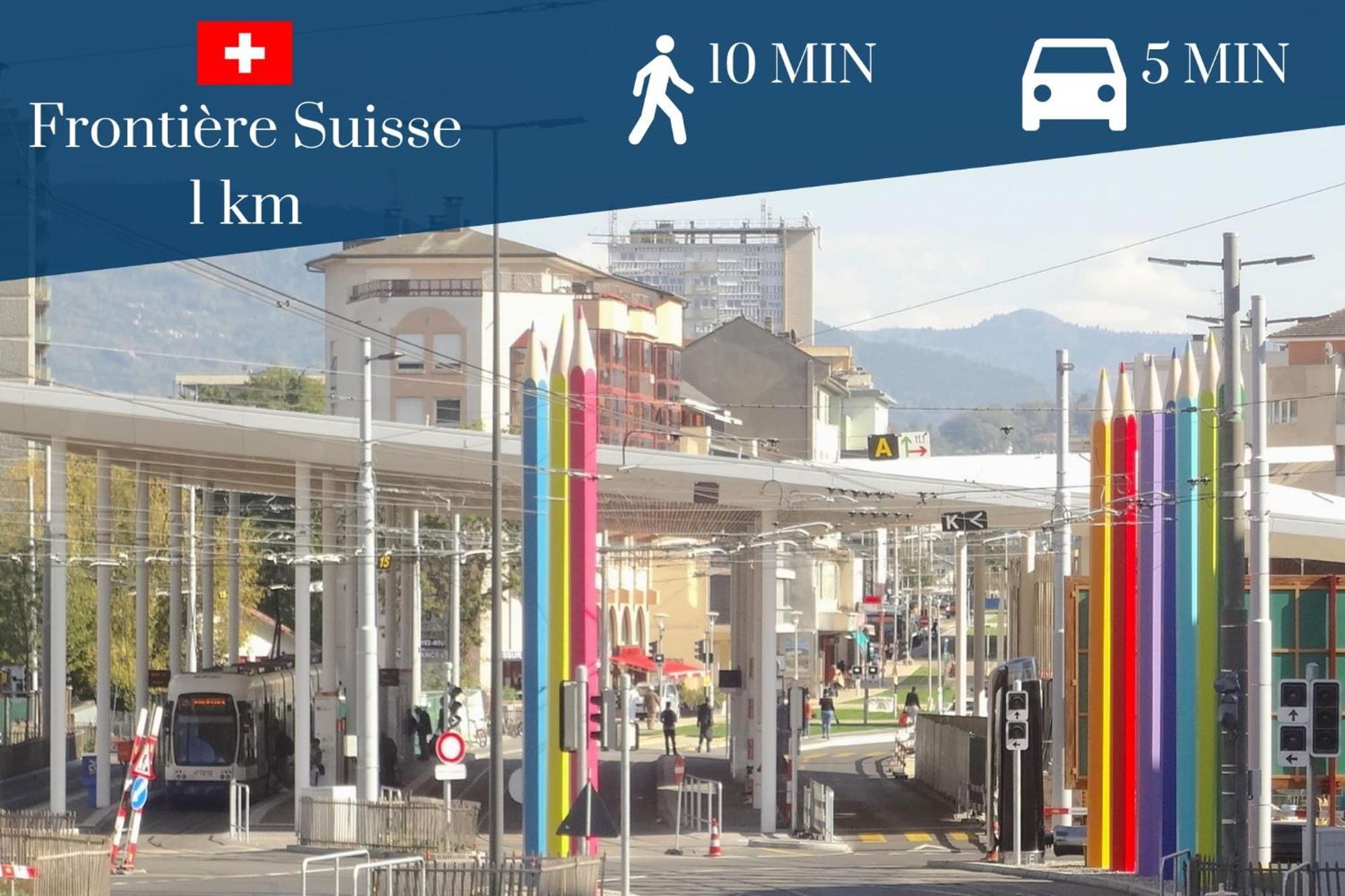 Homey Keola: Tranquil Geneva Gateway with Tram Access Ambilly Exterior photo