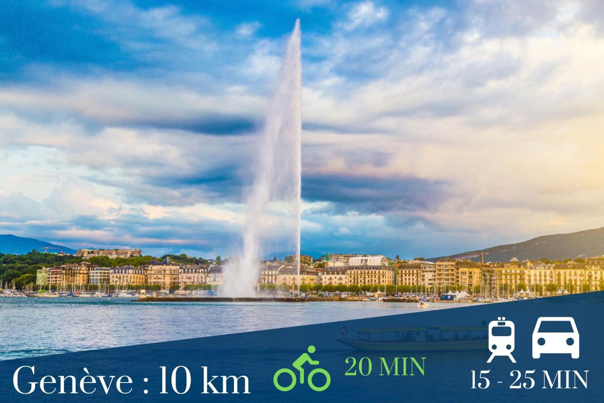 Homey Keola: Tranquil Geneva Gateway with Tram Access Ambilly Exterior photo